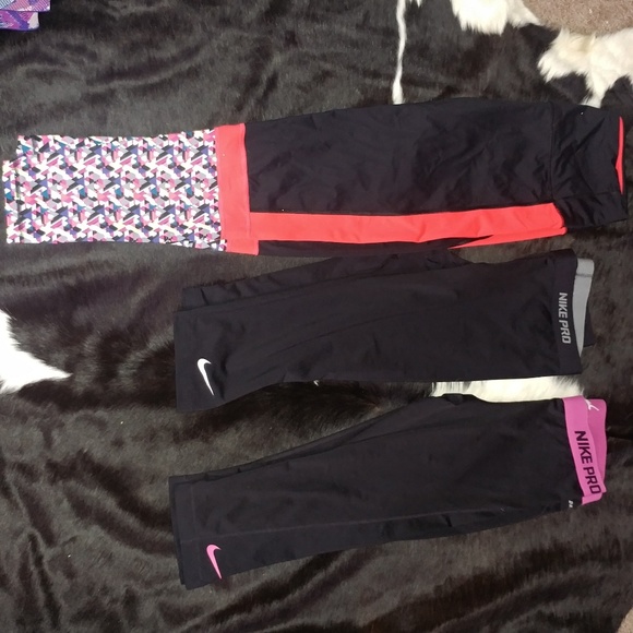 NIKE PRO x VSX ☆ capri & full length leggings workout athletic large bundle lot - Picture 2 of 8
